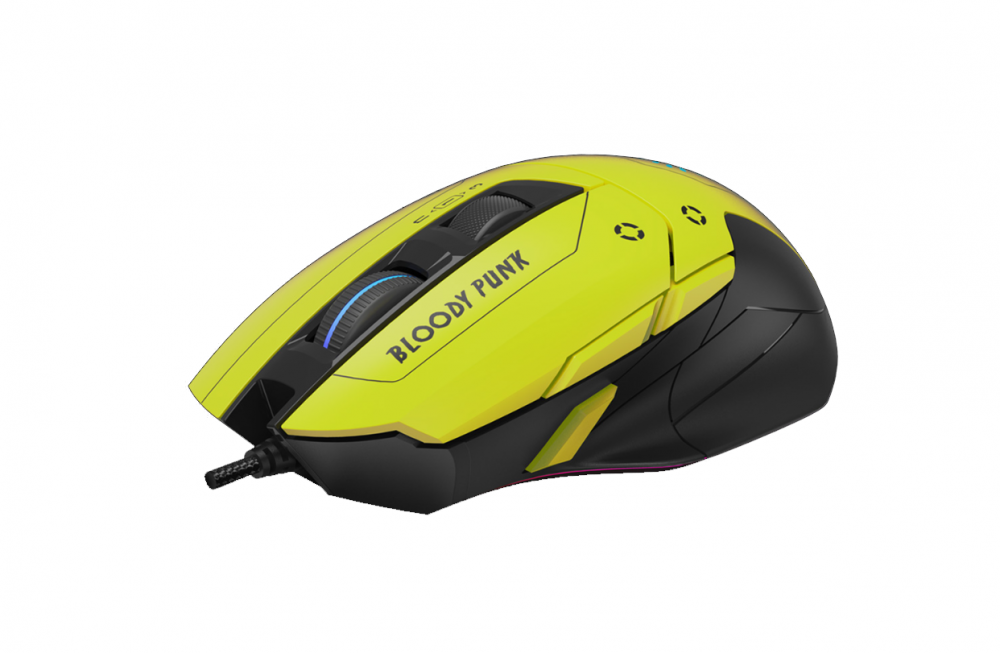 Bloody W70MAX PUNK YELLOW USB simli o‘yin sichqoncha-3