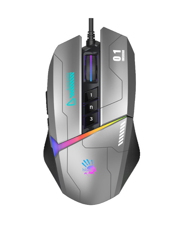  Bloody W60MAX Gun Grey USB simli o‘yin sichqoncha-2
