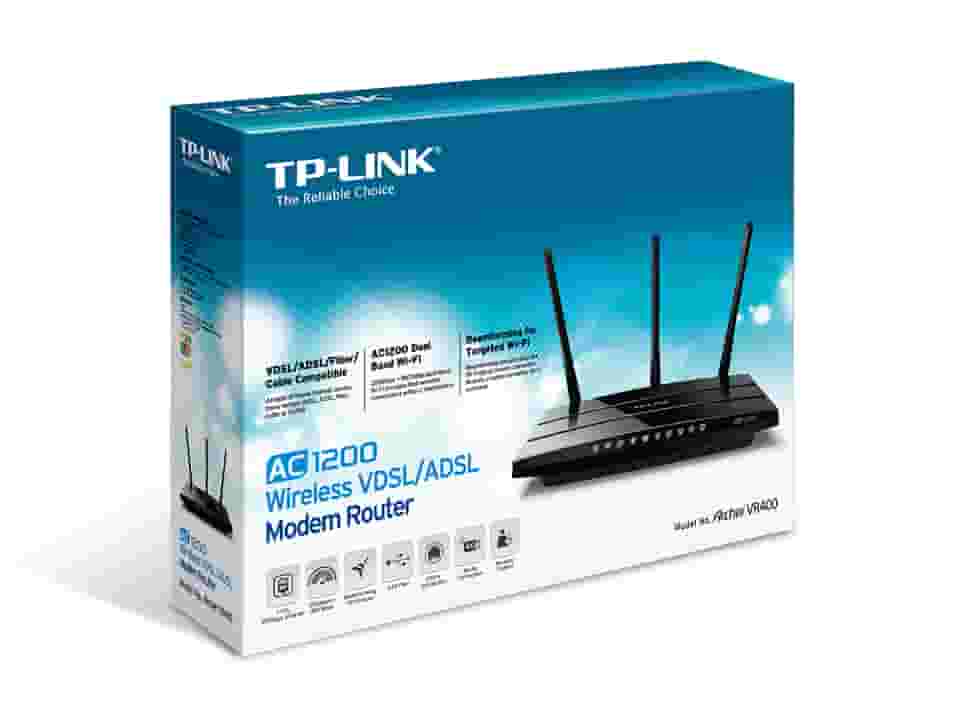 Simsiz Router TP-Link Archer VR400 (AC1200) VDSL/ADSL USB, WAN/LAN Modem-5
