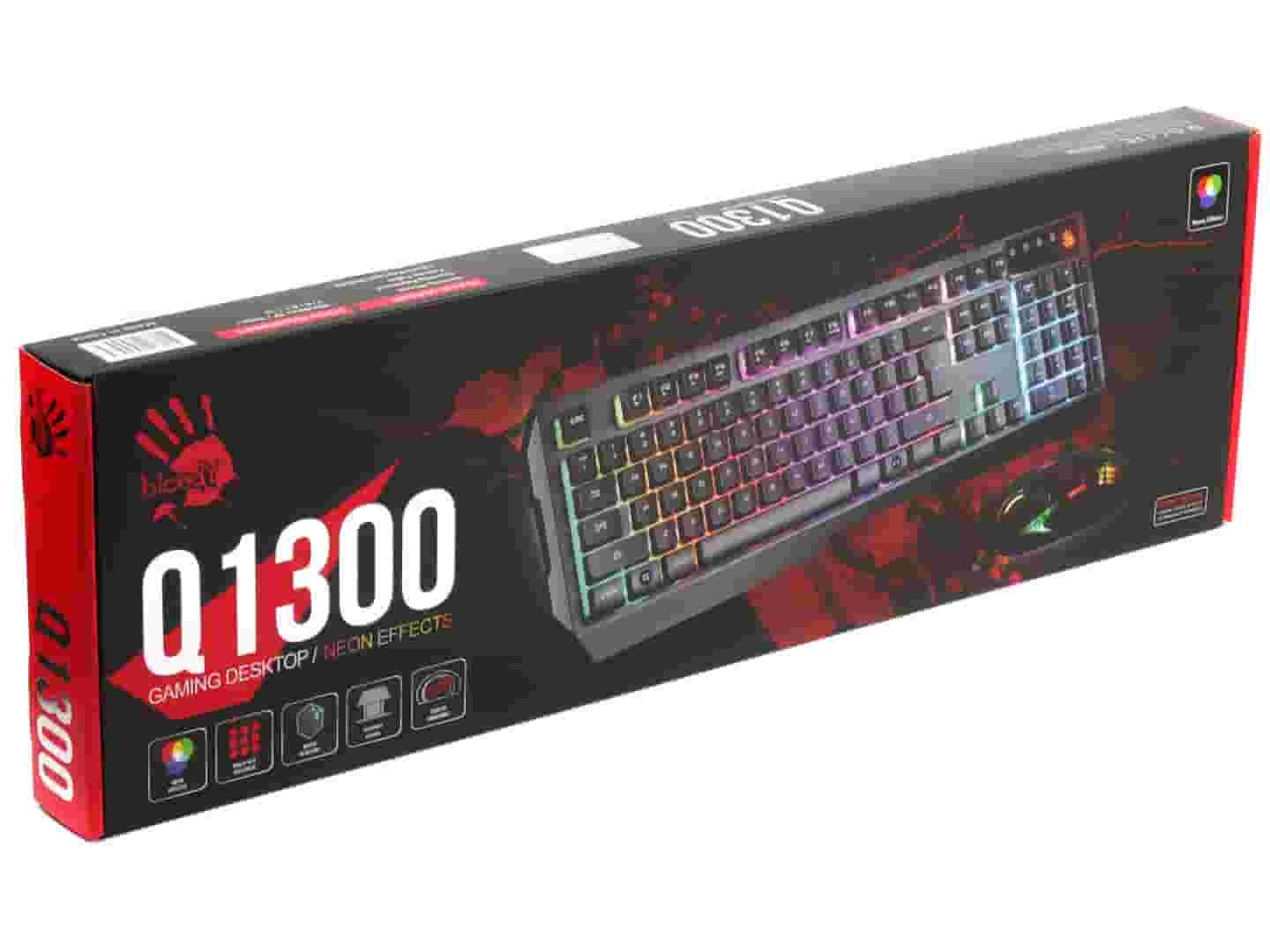 Bloody Q1300 ILLUMINATE - USB Проводной игровой комплект мышки и клавиатуры-3