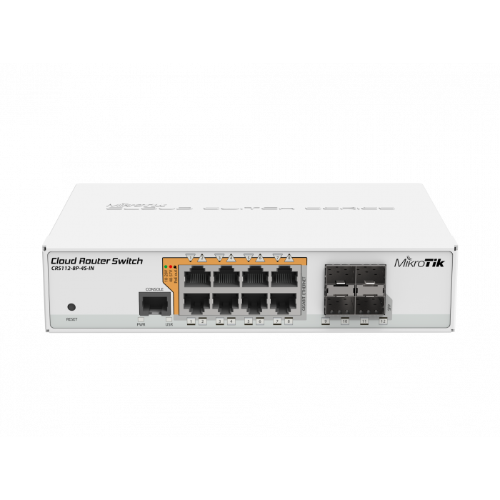 Коммутатор PoE MikroTik CRS112-8P-4S-IN-1