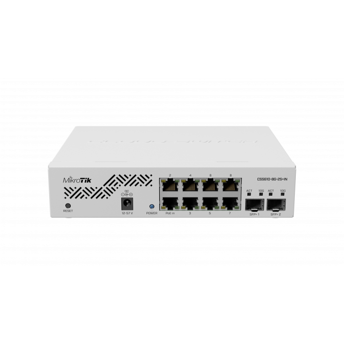 MikroTik CSS610-8G-2S+IN - 8-portli gigabitli switch va 2 SFP+ porti bilan-2