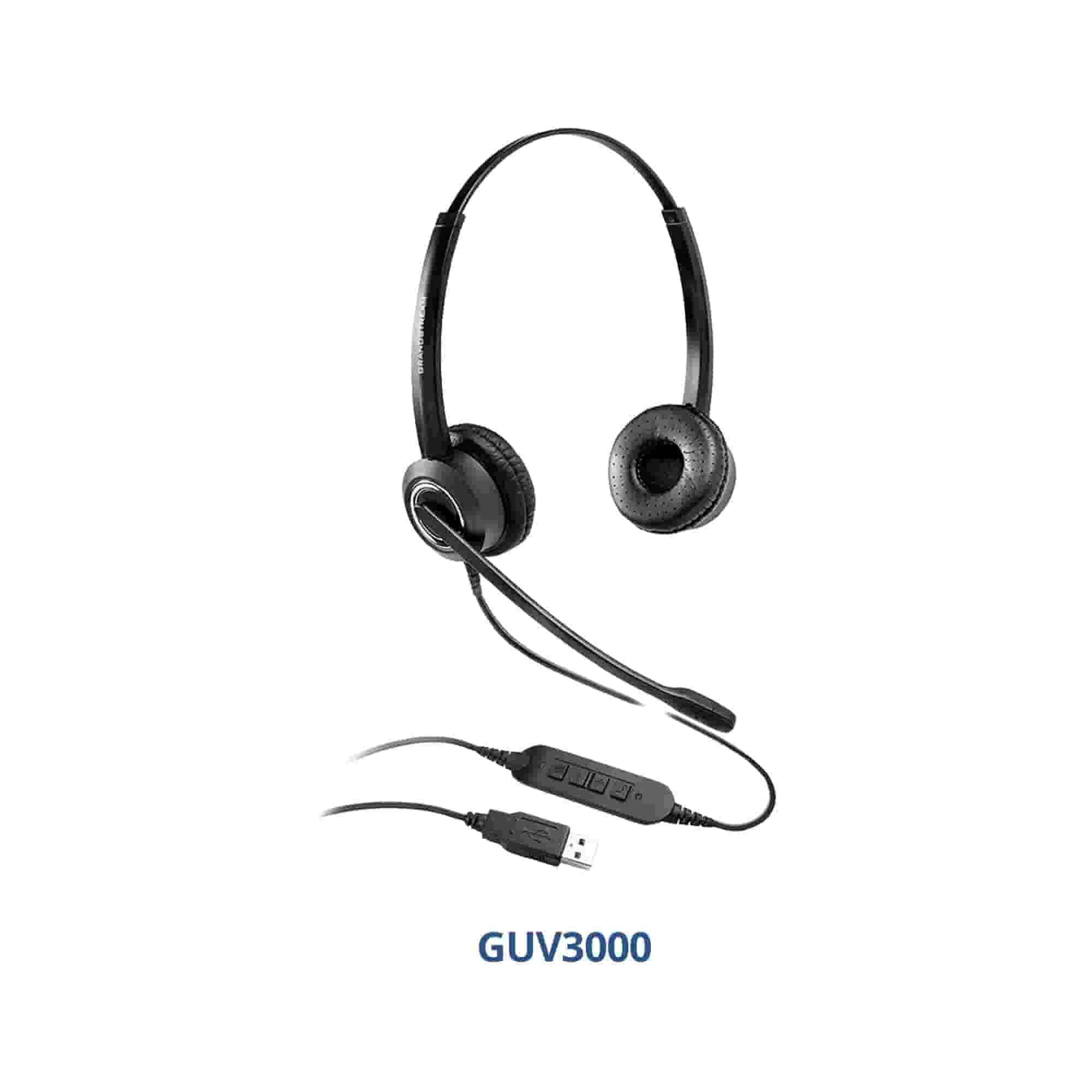 Grandstream GUV3000 USB-гарнитура, наушники для IP-телефона, ноутбука, компьютера-1