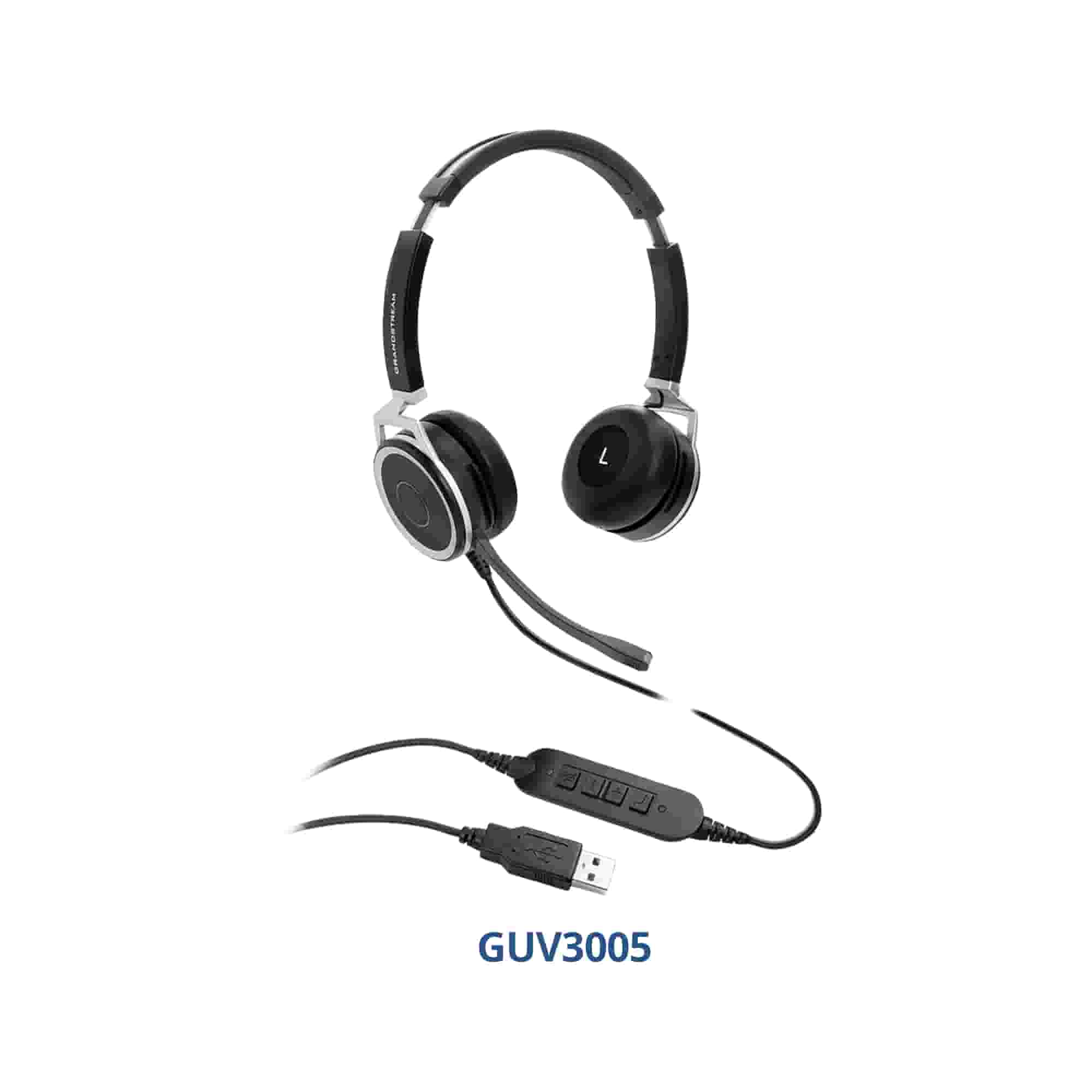 Grandstream GUV3005 USB-гарнитура, наушники для IP-телефона, ноутбука, компьютера-1