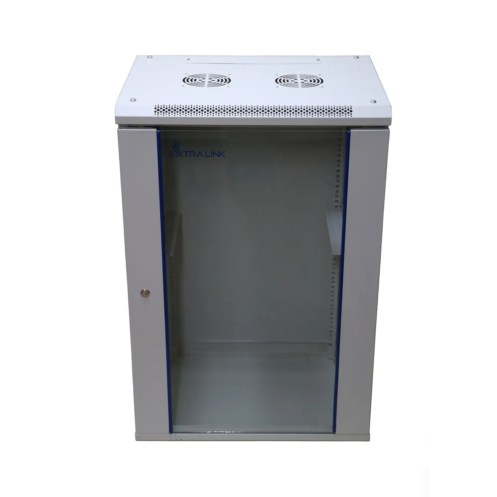 Шкаф настенный, 15U 600*450mm СТЕКЛО-2