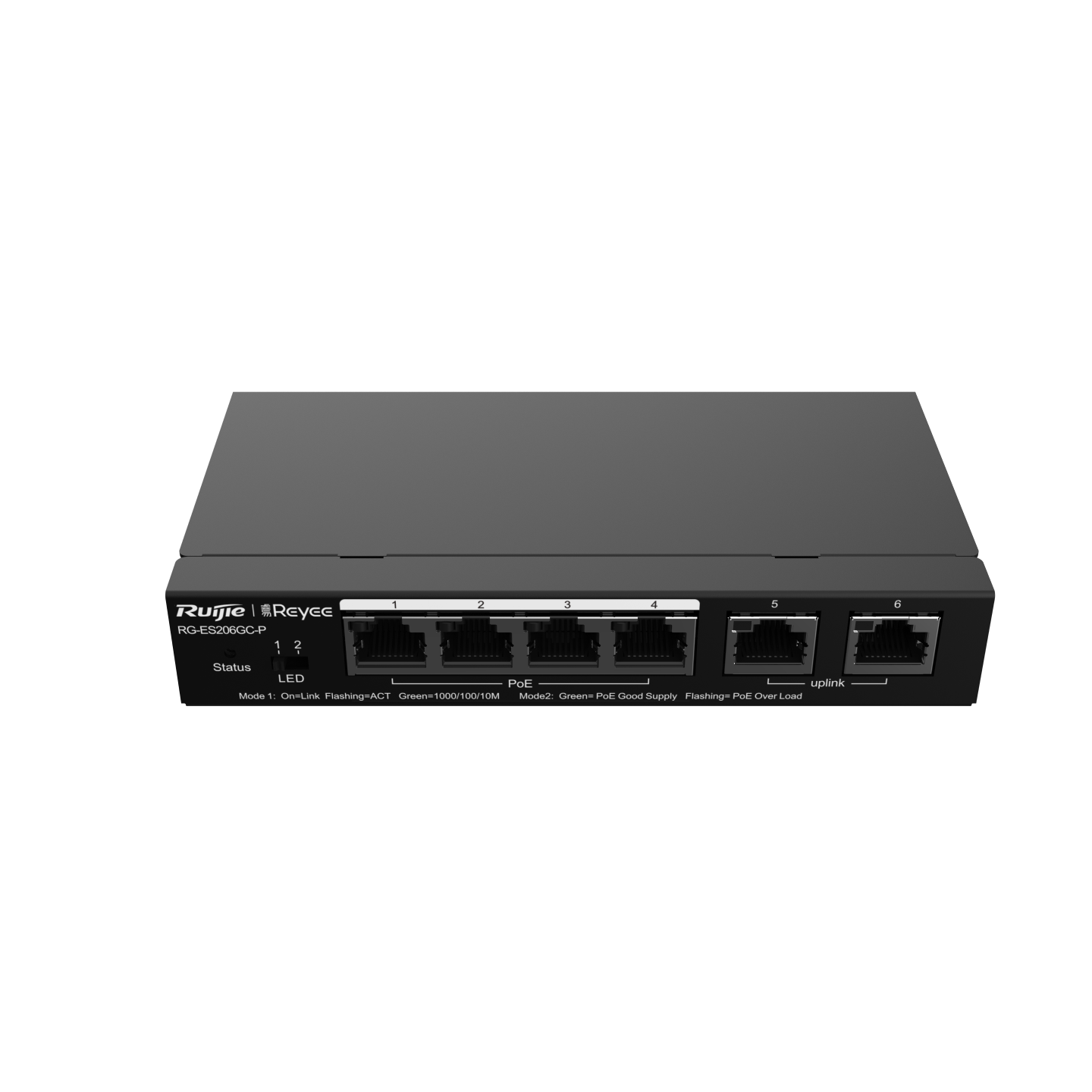 RG-ES206GC-P 6-portli gigabitli smart-kommutator PoE, bulut orqali boshqariladi, Ruijie-2