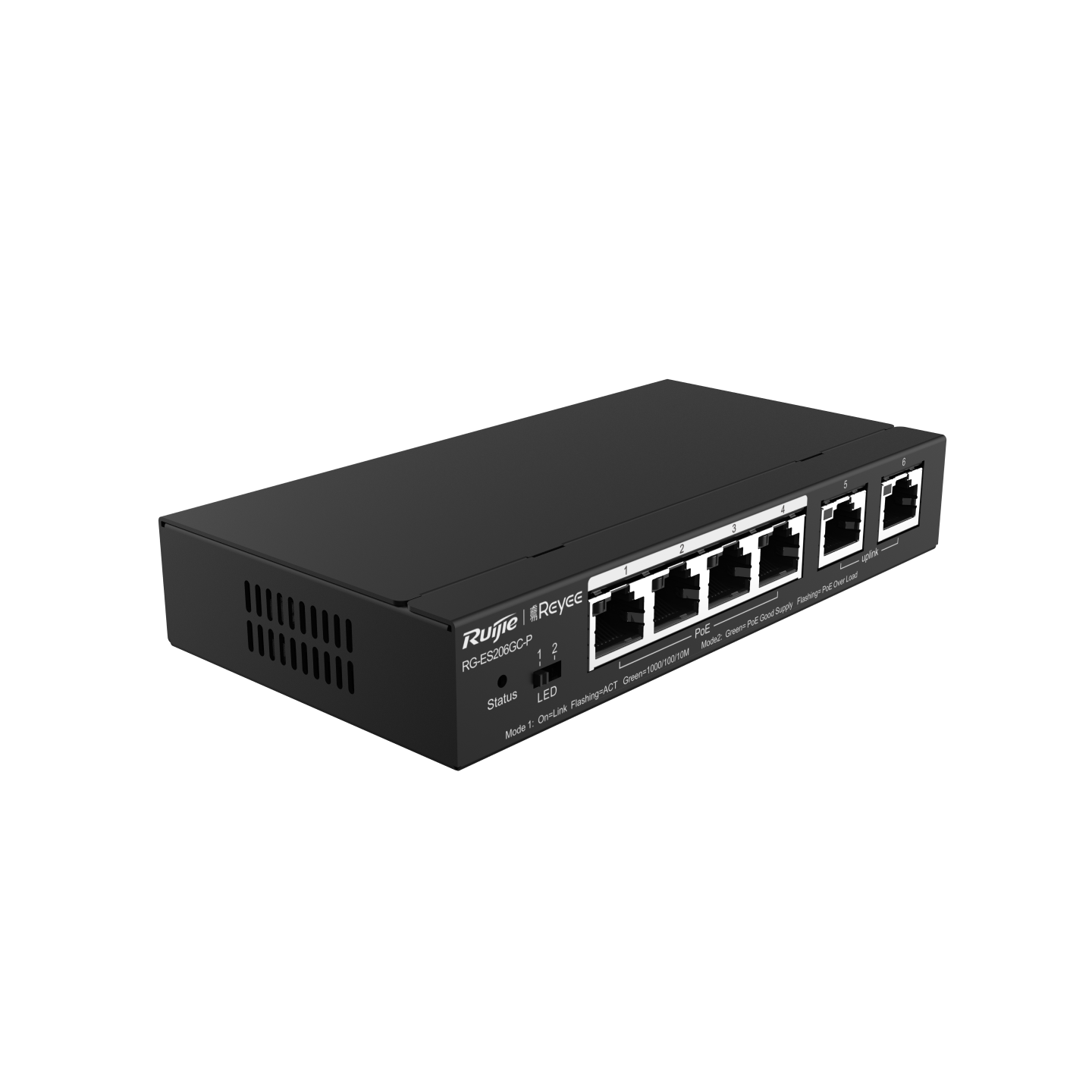 RG-ES206GC-P 6-portli gigabitli smart-kommutator PoE, bulut orqali boshqariladi, Ruijie-4
