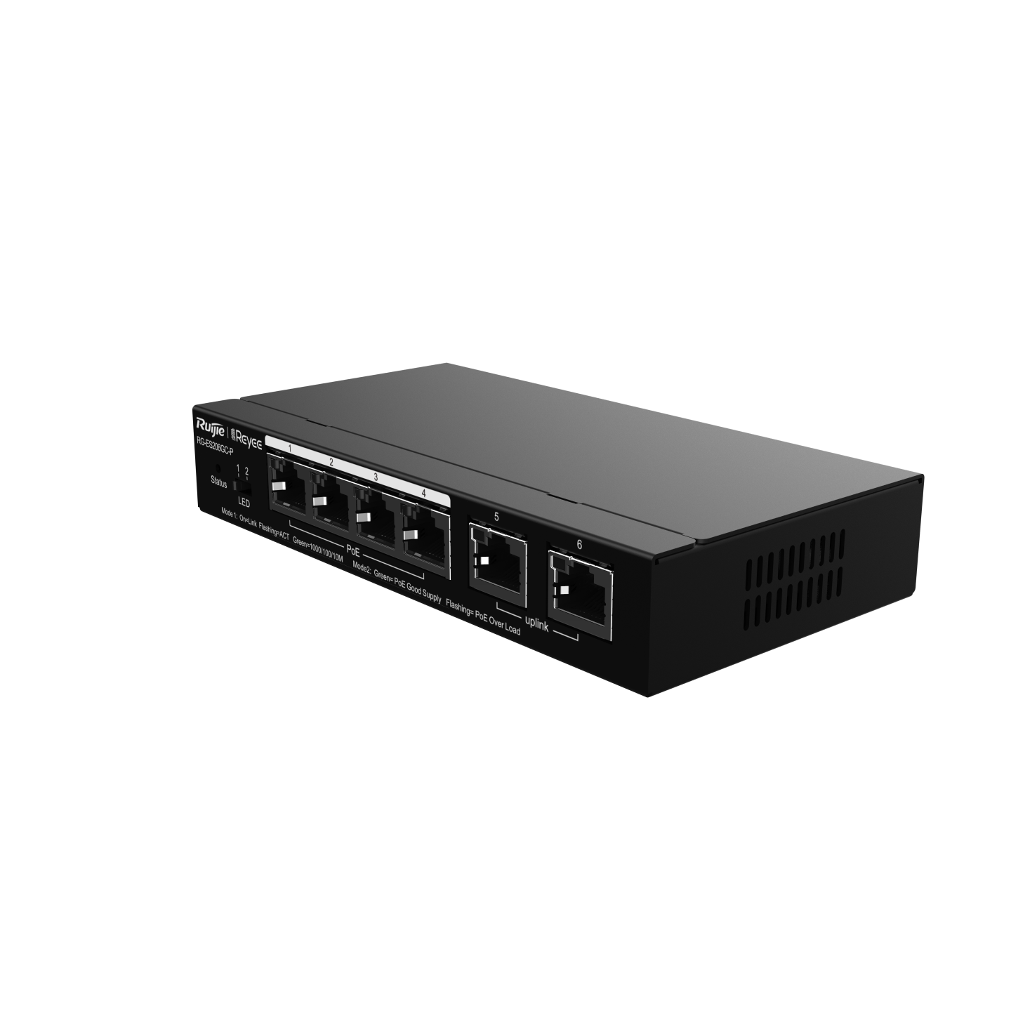 RG-ES206GC-P 6-portli gigabitli smart-kommutator PoE, bulut orqali boshqariladi, Ruijie-3