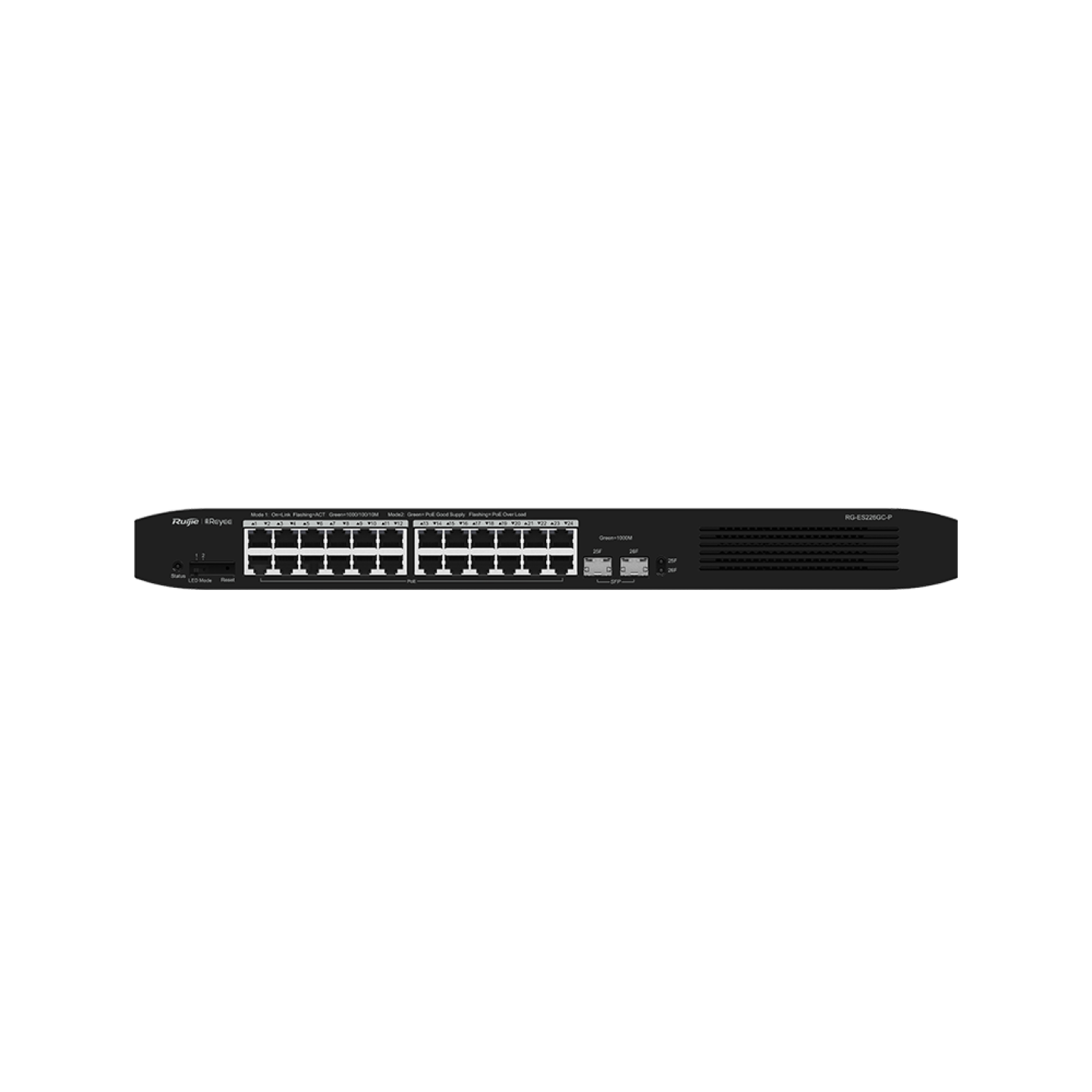 Ruijie RG-ES226GC-P 26-portli gigabitli smart-kommutator PoE bilan bulutli boshqaruv-1