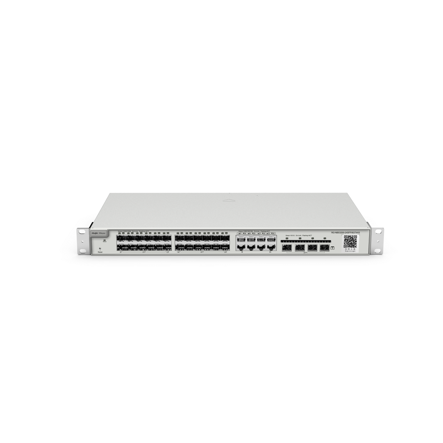 Ruijie RG-NBS3200-24SFP/8GT4XS 24-portli gigabit SFP va 8 ta kombinatsiyalangan RJ45 portli kommutator-2