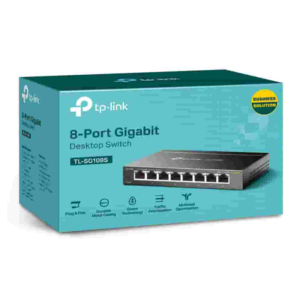 8-portli stol usti tarmoq kommutatori TP-Link TL-SG108S-3