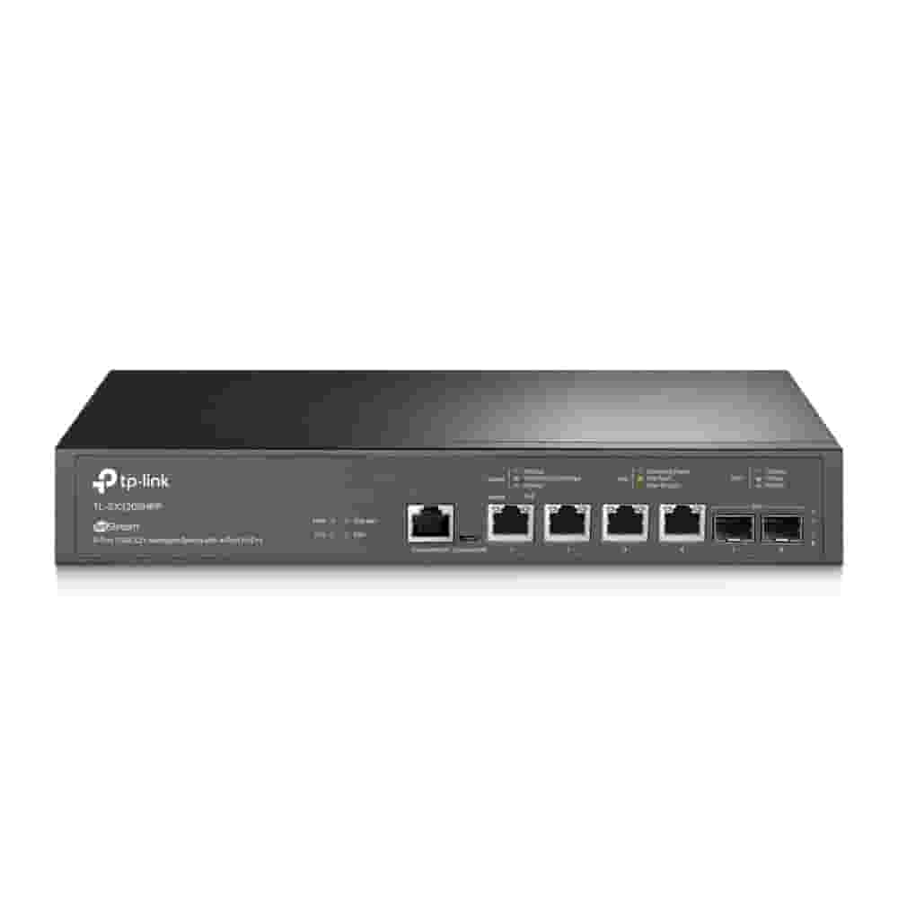 JetStream Boshqariladigan 10 Gbit/s 2+ daraja Kommutator, 4 ta PoE portli TP-Link TL-SX3206HPP-1