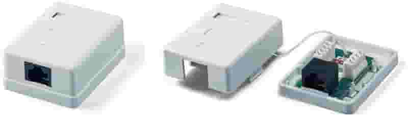 Розетка 1хRJ45, Socket RJ45, 1 port, UTP, 5e cat-2