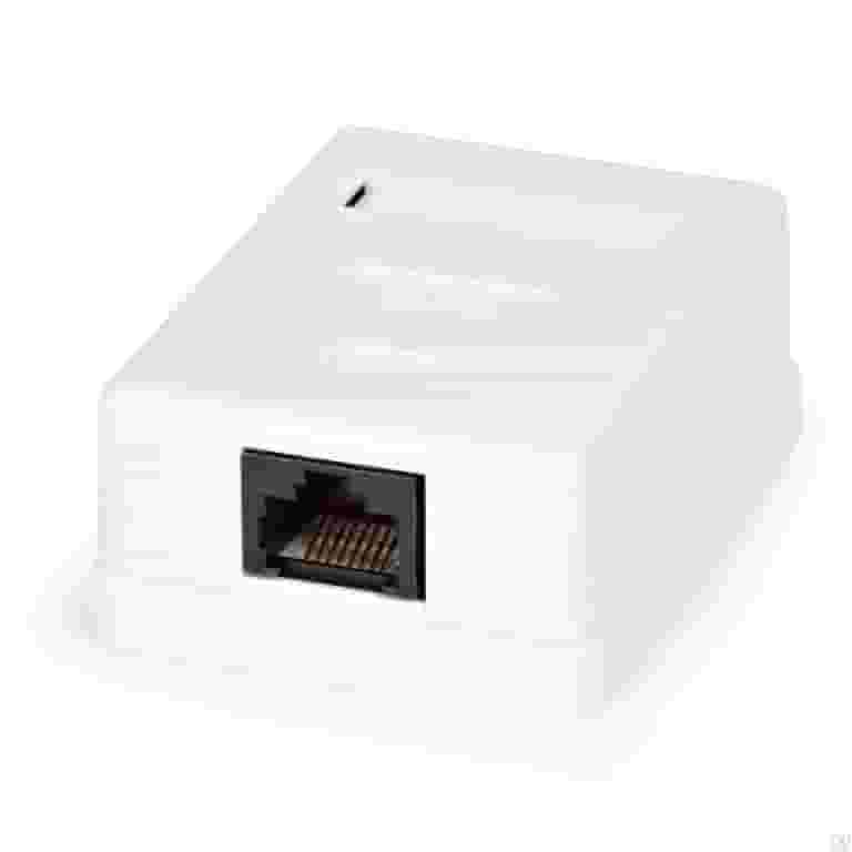 Розетка 1хRJ45, Socket RJ45, 1 port, UTP, 6 cat-1