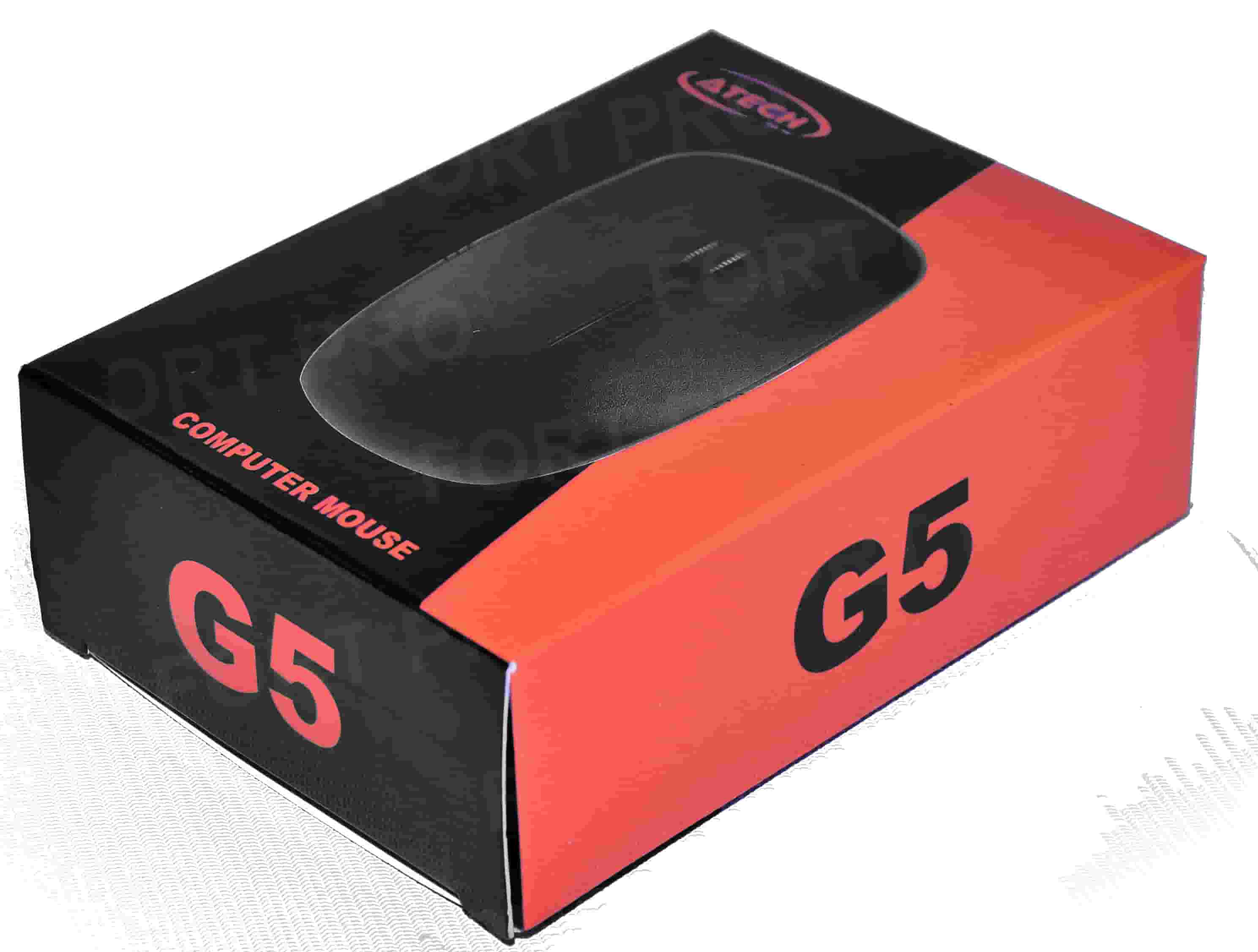 A-Tech G5 - USB simsiz sichqoncha (Qora)-5