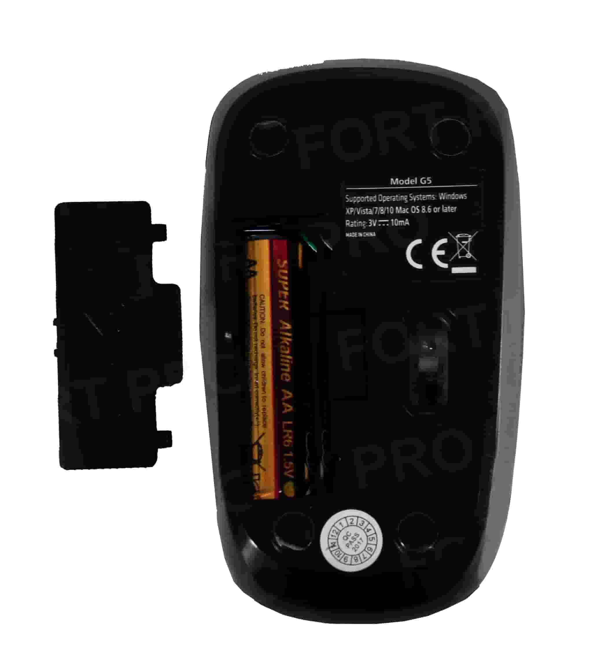 A-Tech G5 - USB simsiz sichqoncha (Qora)-4