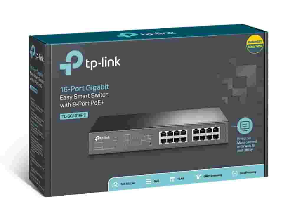 Коммутатор TP-Link TL-SG1016PE 16-портовый (Switch)-4