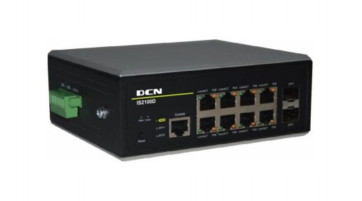 DCN S2100D-2GF8GT-P(R2) Коммутатор рельса DIN промышленной серии (8-портов Switch)-1