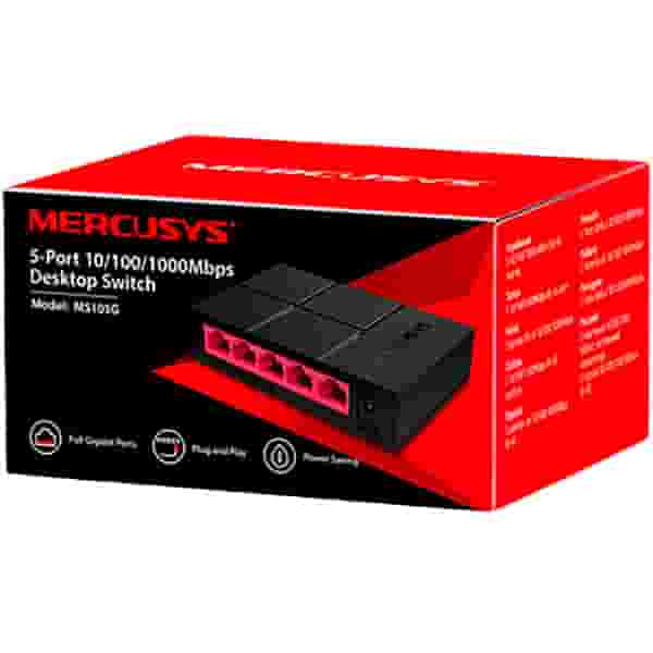 Коммутатор Mercusys MS105G 5-портовый-4