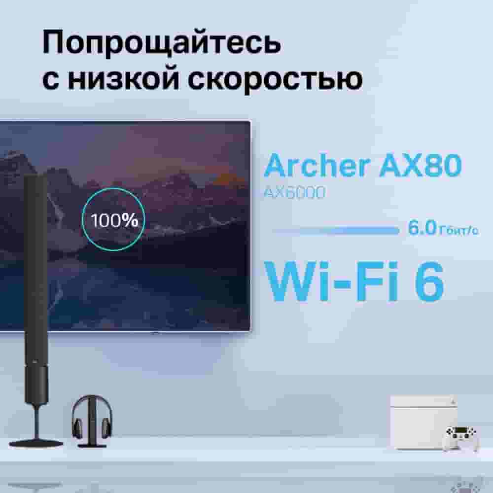 Двухдиапазонный Wi‑Fi роутер с портом WAN/LAN 2,5 Гбит/с и поддержкой Mesh TP-Link Archer AX80/AX6000-5