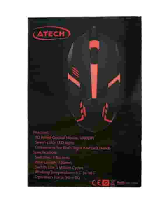 A4Tech M012D Black USB simli sichqoncha-4