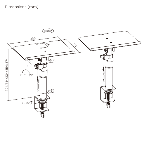 Кронштейны для компьютерных колонок, SPEAKER BRACKET  BS-77C-7