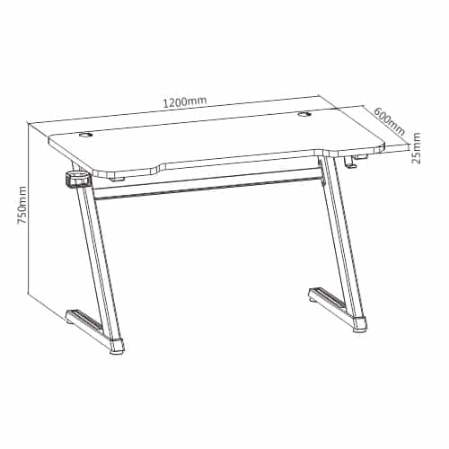 Компьютерный игровой стол, GAMING DESK  GMD02-2-2