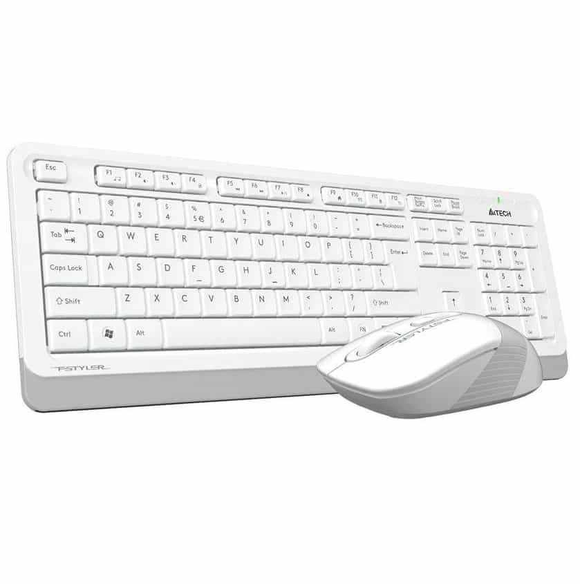 A4-Tech FG1010 (White+Grey) - USB Беспроводной комплект мышки и клавиатуры-1