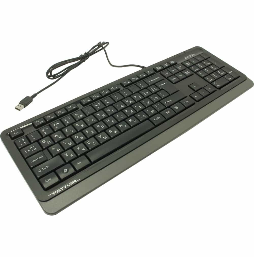 A4Tech FK10 USB simli klaviatura o‘yinchilar va ofis foydalanuvchilari uchun qulay va ishonchli variantdir-1