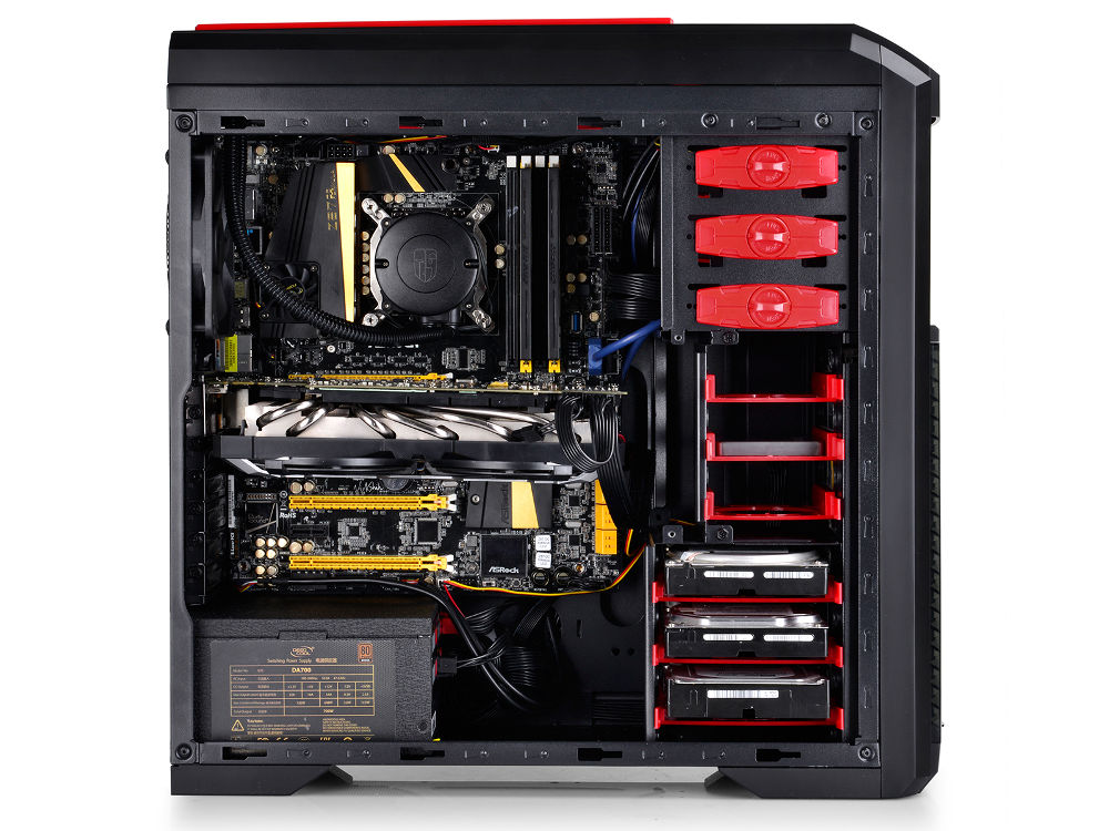 Кейс DeepCool KENDOMEN RD (Black-Red)-2