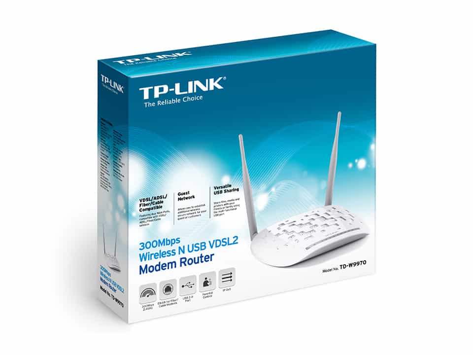 Модем Wi-Fi ADSL2 TP-Link TD-W9970-4