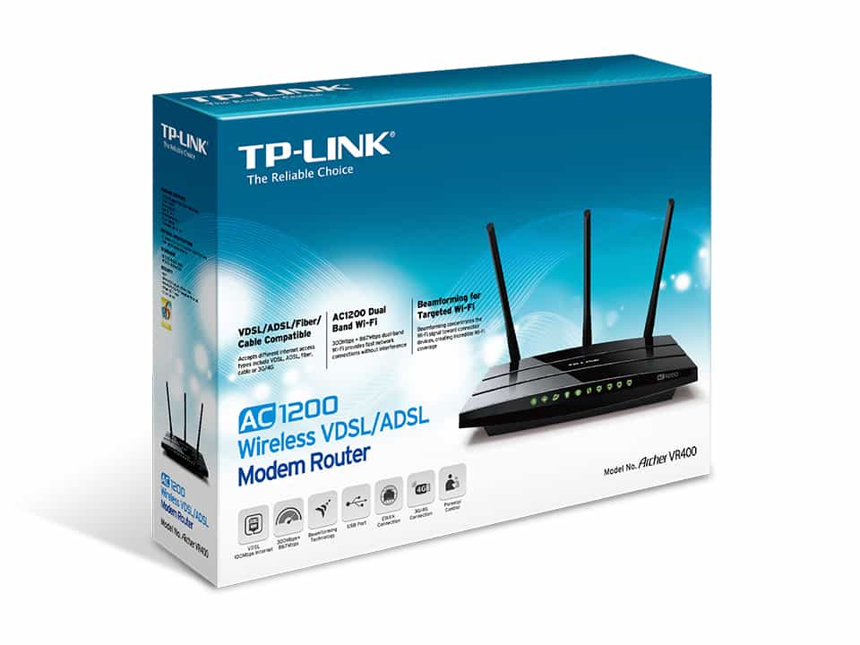 Simsiz Router TP-Link Archer VR400 (AC1200) VDSL/ADSL USB, WAN/LAN Modem-5