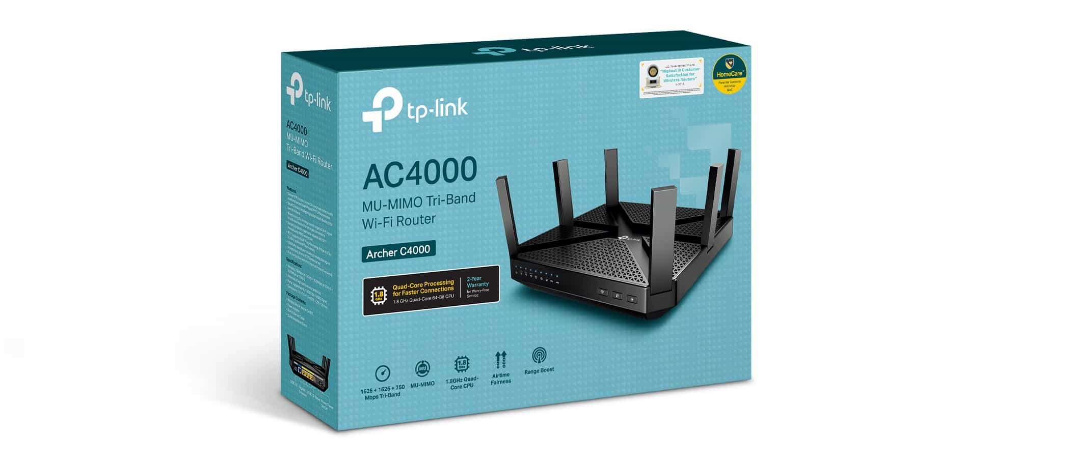 Wi-Fi роутер TP-Link Archer C4000 Трёхдиапазонный гигабитный-4