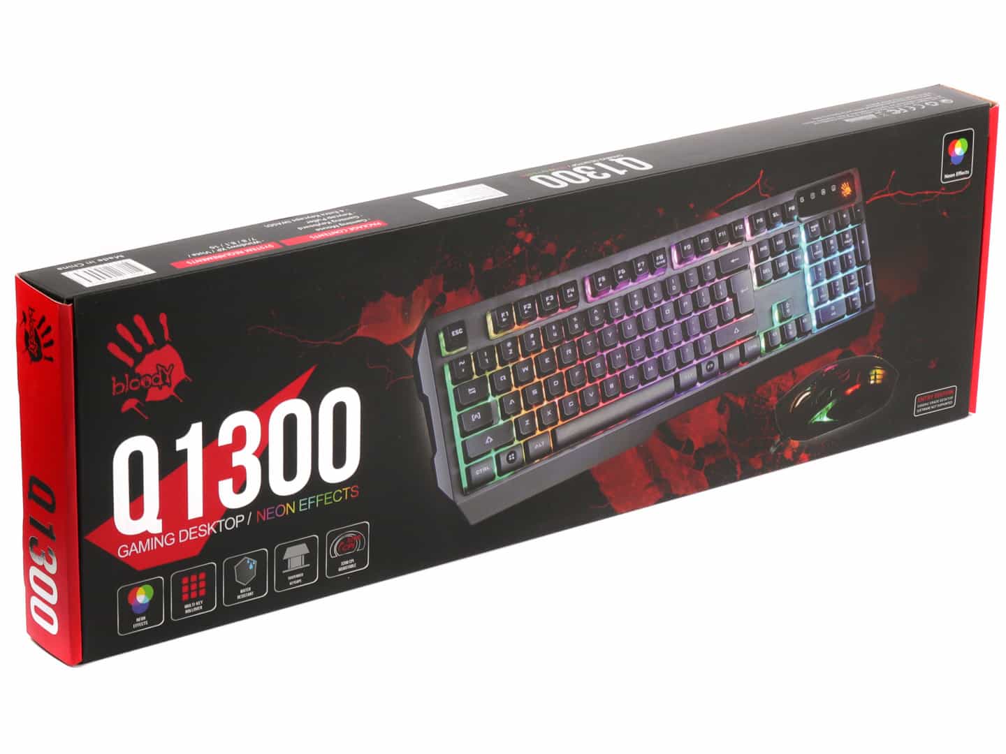 Bloody Q1300 ILLUMINATE - USB Проводной игровой комплект мышки и клавиатуры-3