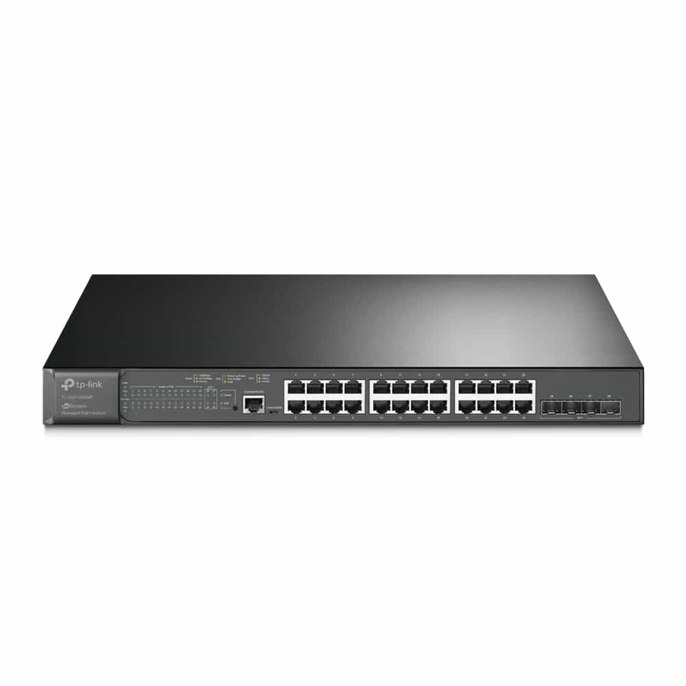 TP-Link TL-SG3428XMP 24-portli gigabit boshqariladigan PoE kommutator (Switch)-1