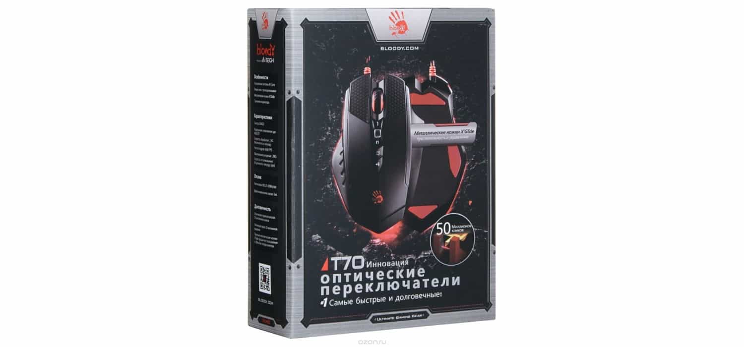 Bloody T70 RGB-Black USB Проводная игровая мышь-4