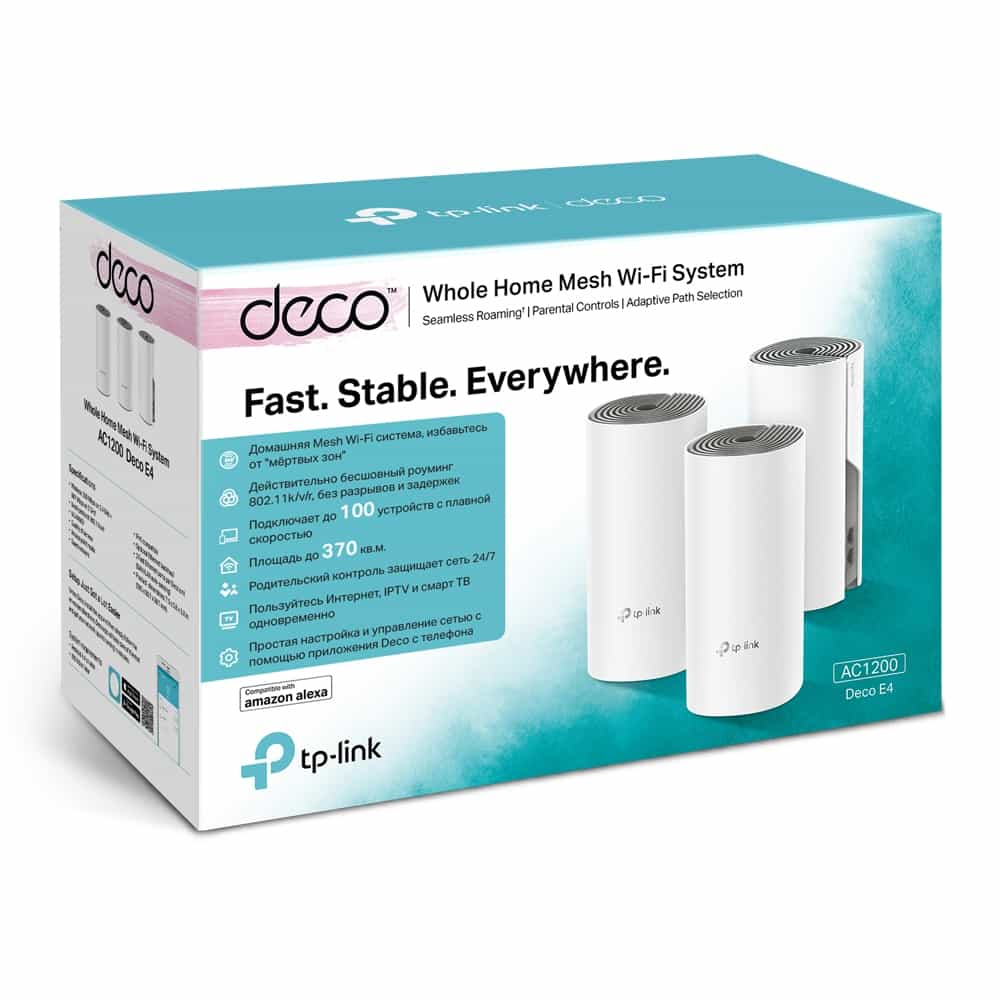 TP-Link Deco E4 (3-Pack) Усилитель Wi-Fi сигнала, Точка доступа-2