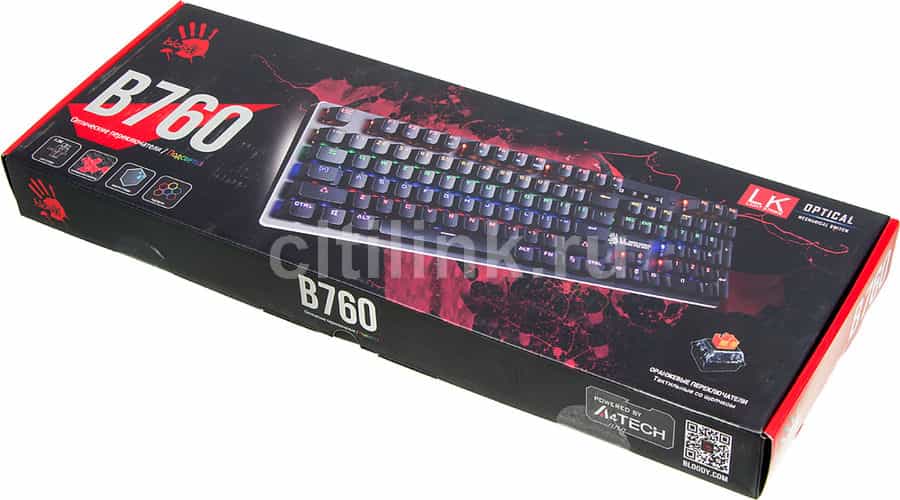 Bloody B760 (GREY) GREEN SWITCH USB simli klaviatura-4