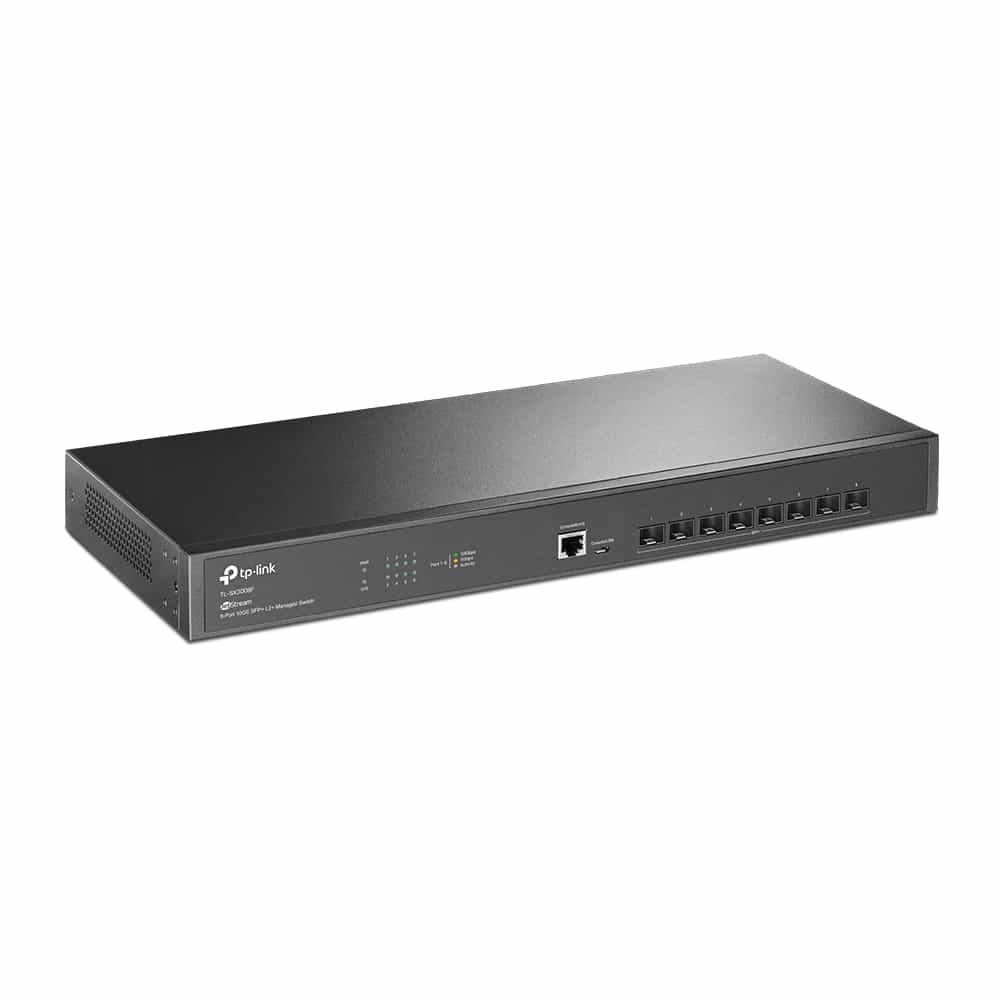 JetStream управляемый коммутатор уровня 2+ на 8 портов SFP+ 10GE TP-Link TL-SX3008F-3