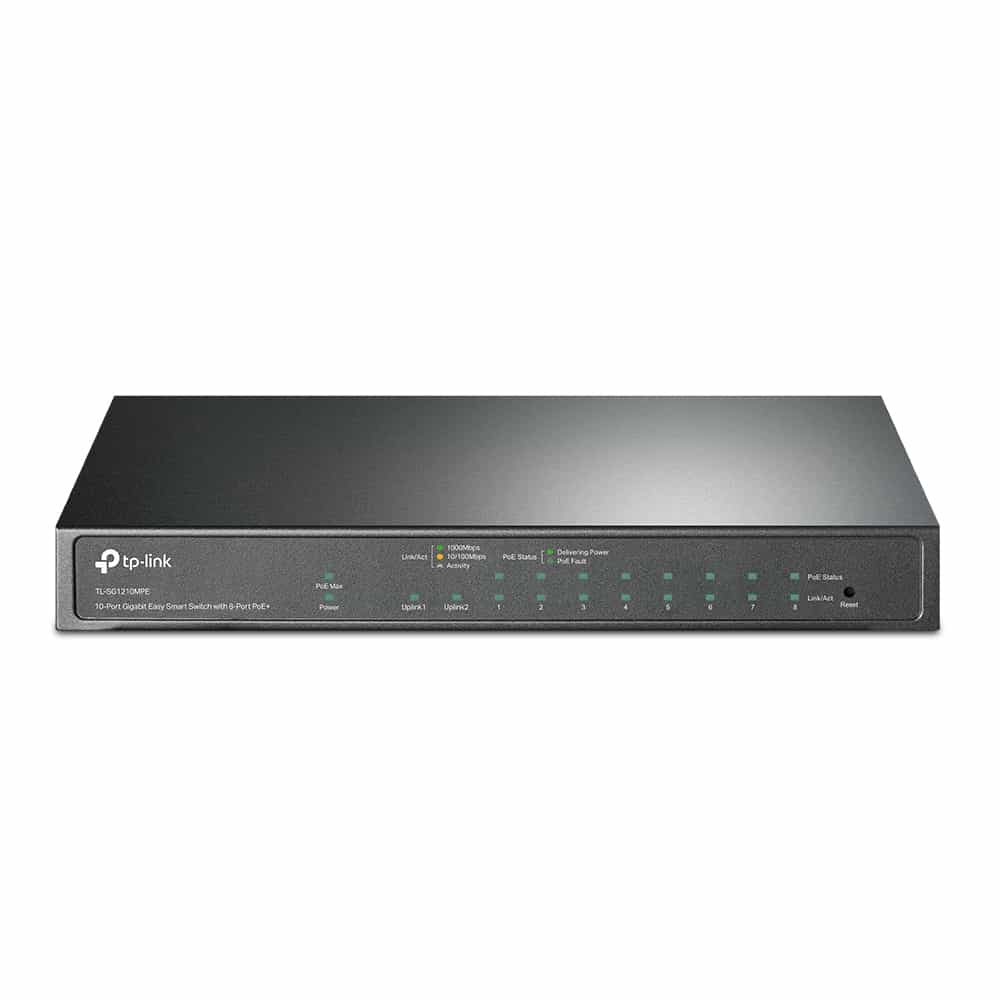 Easy Smart 10-portli gigabitli kommutator 8 PoE port bilan TP-Link TL-SG1210MPE-2