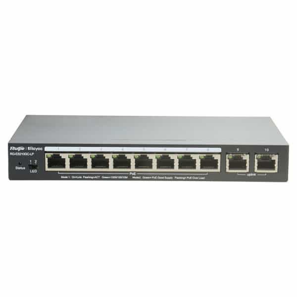  Ruijie-Reyee RG-ES210GC-LP 10-portli POE gigabitli boshqariladigan kommutator-1