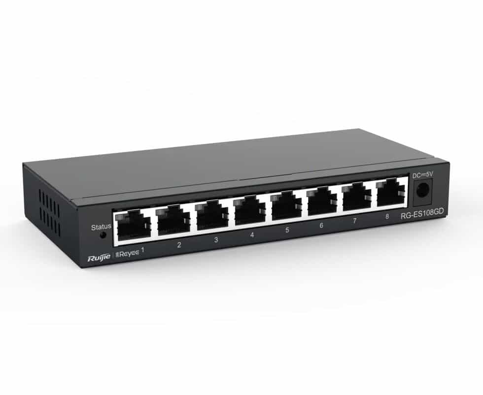 Ruijie-Reyee RG-ES108GD 8-portli gigabitli stol usti kommutatori-3