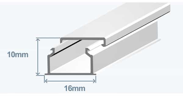 Короб пластмассовый, Mini-Trunking 16х10мм MMT0-1