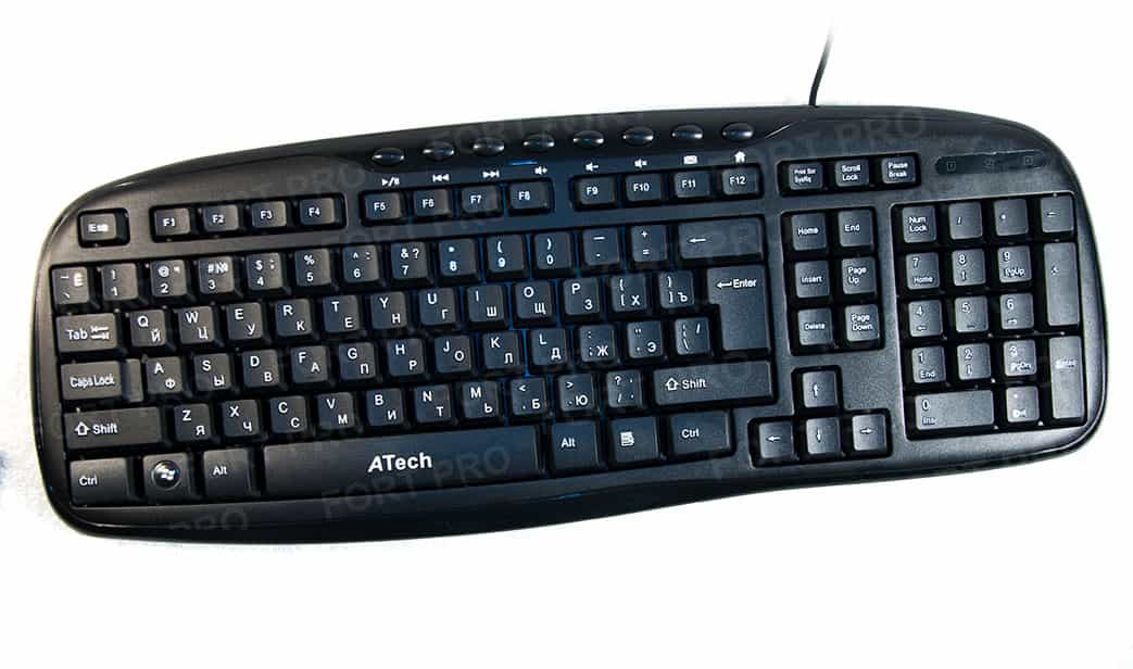 USB Проводная клавиатура A-Tech K232 Black-1