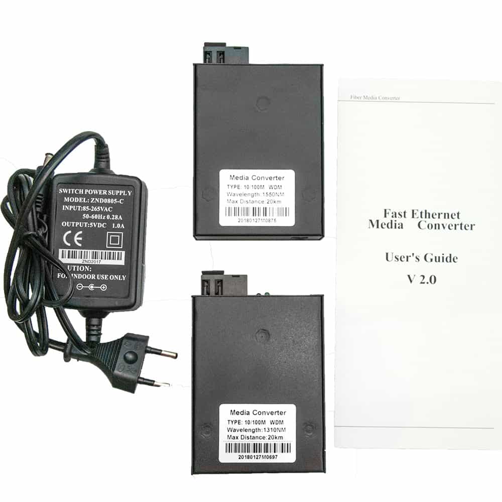 Медиаконвертер FP-1F1T-A20 / B20 100M WDM 1310 /1550-2