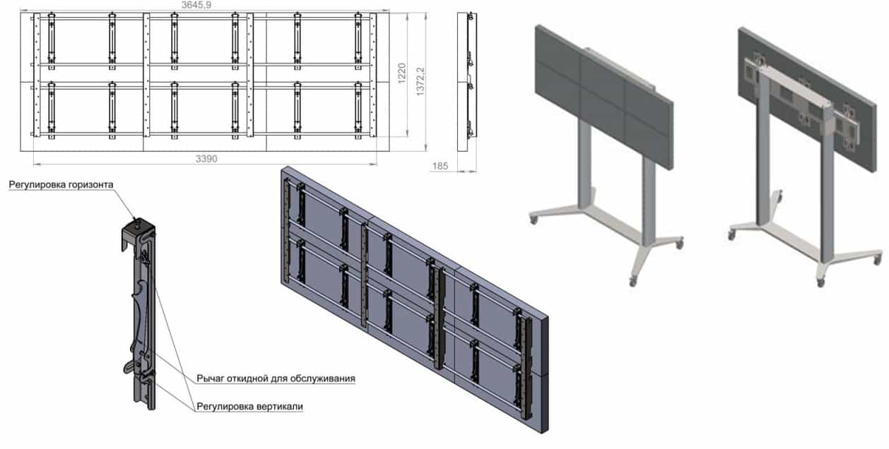 Видеостена LCD FP-2x3 49&quot; диагональ-4