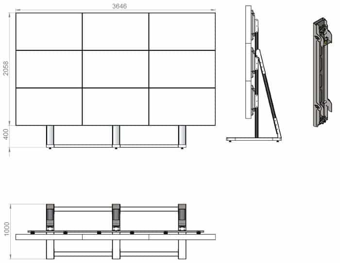 Видеостена LCD FP-3x3 49&quot; диагональ-3