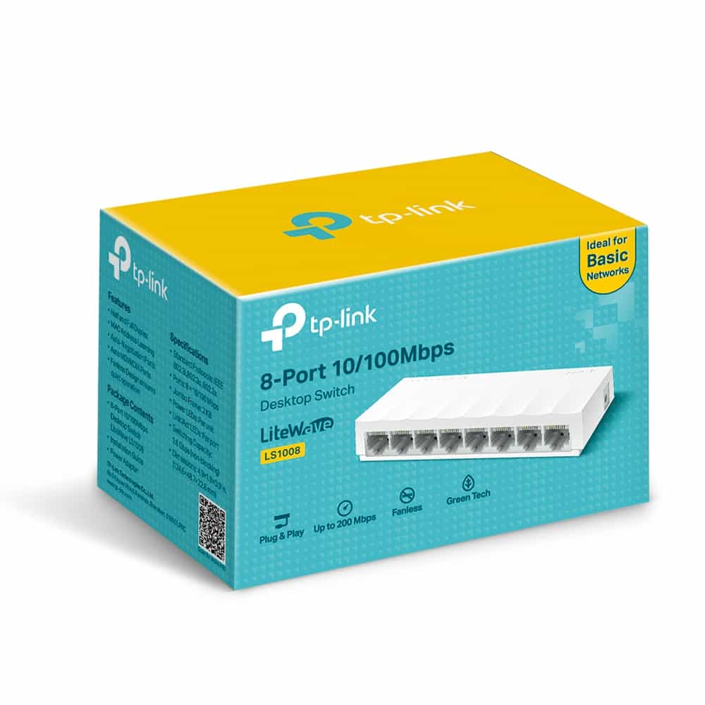 Настольный коммутатор TP-Link LS1008 LiteWave с 8 портами 100 Мбит/с-2