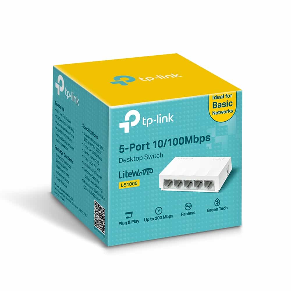 Настольный коммутатор TP-Link LS1005 LiteWave с 5 портами 100 Мбит/с-2