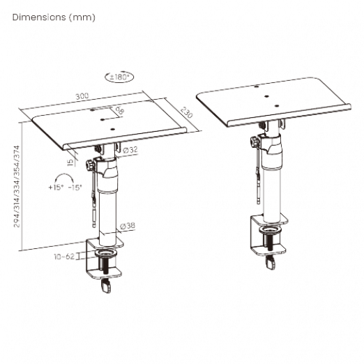 Кронштейны для компьютерных колонок, SPEAKER BRACKET  BS-77C-7